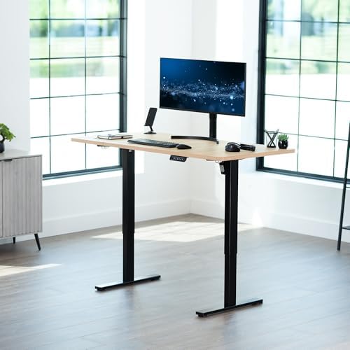 VIVO Light Wood 60 x 30 in Standing Desk, DESK-KIT-1B6C-30
