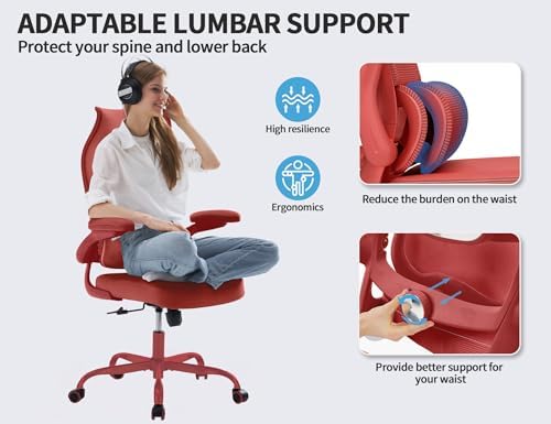 TRALT Office Chair Ergonomic Desk Chair - Gaming Chair with Lumbar Support