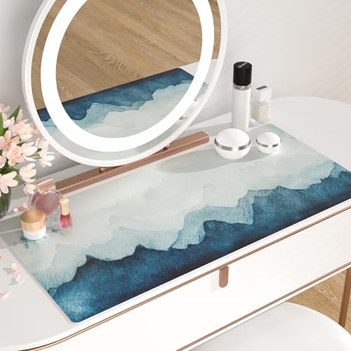 QiyI PU Leather Large Mouse Pad, Office Decor, 31.5" x 15.7", Mountain
