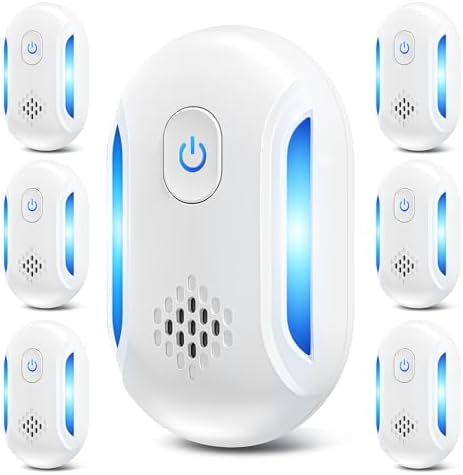 (2026 Upgraded) Ultrasonic Insect & Pest Indoor Repeller - Stronger Driving Force, Repellent for Mouse, Rats, Roaches, Ants, Spiders, Bugs, Home Plug-in Device, 2 Mode Switching (6 Pack)