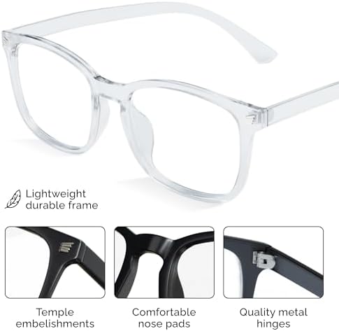 livho High Tech Blue Light Glasses - Advanced Blue Light Blocking Computer Glasses - Screen Fatigue & UV Protection