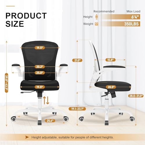 Synorla Office Chair|Ergonomic Desk Chairs 330LBS Capacity