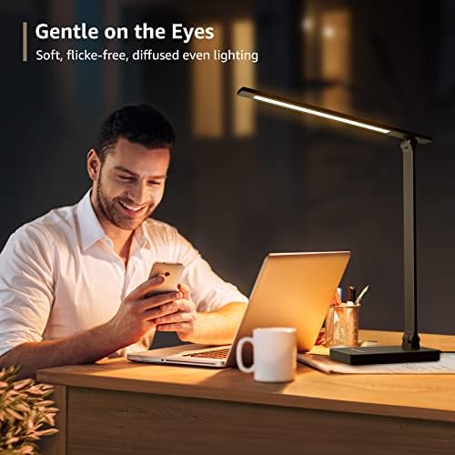Lepro LED Desk Lamp for Home Office, 9.5W 750LM Touch Desk Light, Black