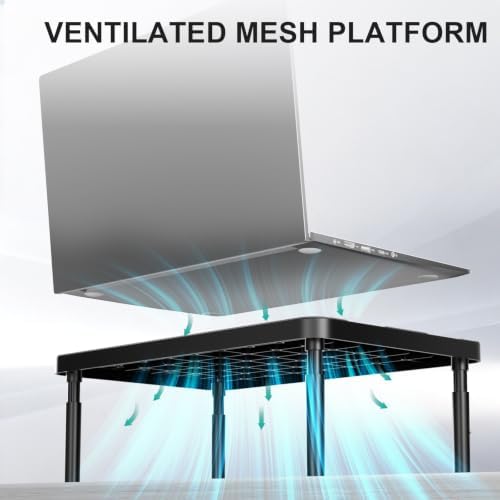 WALI Computer Monitor Stand for Desk, Adjustable Laptop Riser, up to 44 lbs