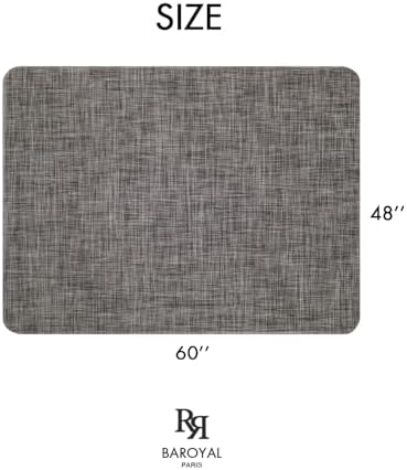 BARoyal Office Chair Mat for Hardwood Floor Under Desk Computer Rolling Chair Mat for Wood/Tile Floor Non-Slip Heavy Duty Desk Rug PVC Plastic Hard Floor Protector 48" x 60"(Gravel)