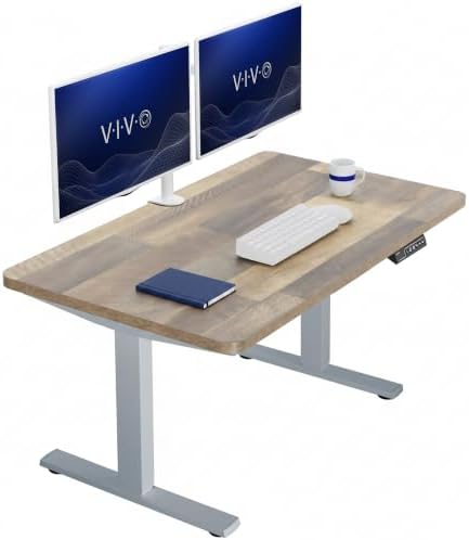 VIVO Reclaimed Wood 43 x 24 in Standing Desk, DESK-KIT-1G4P