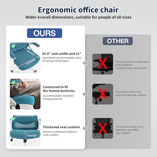 Ergonomic Office Chair Desk Chair with Adjustable Lumbar Support