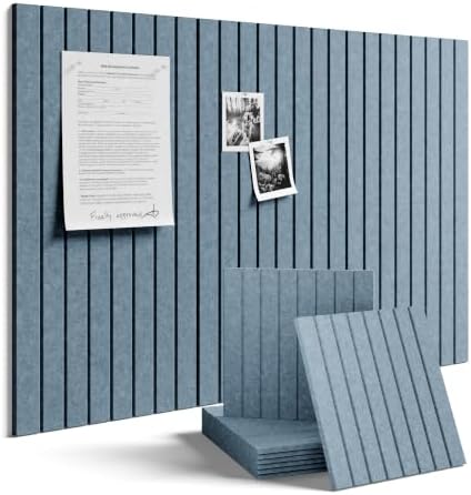 Fluxynara 36" x 24" Large Felt Bulletin Board, Dusty Blue
