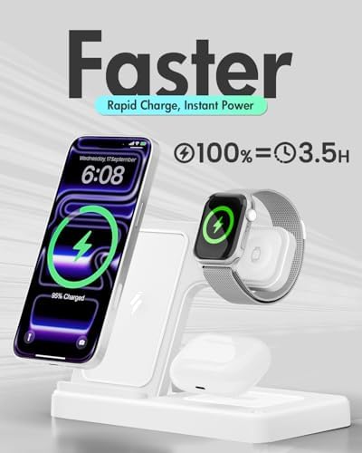 GETPALS Wireless Charger iPhone Charging Station for Apple Multiple Devices