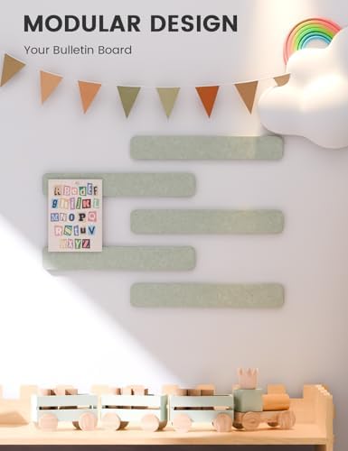 Fluxynara 13" x 2" Felt Wall Panels, Sage