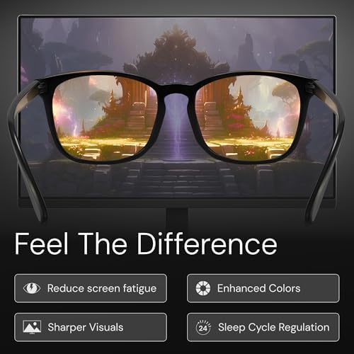 livho High Tech Blue Light Blocking Gaming Glasses - Red Lenses