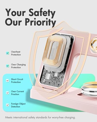 GETPALS Wireless Charger iPhone Charging Station for Apple Multiple Devices