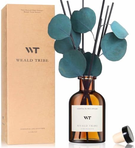 Peppermint Scent Reed Diffuser Set for Bathroom Air Fresheners Decor