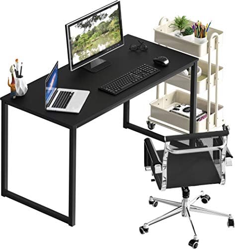 SHW Mission 32-Inch Home Office Computer Desk, Black