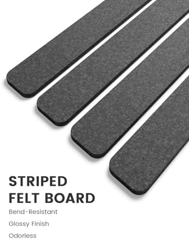 Fluxynara 13" x 2" Felt Wall Panels, Charcoal Gray