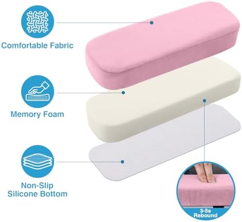 Smiry Memory Foam Office Chair Armrest Pads, Non-Slip Armrest Cushion