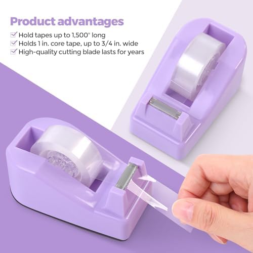 SKYDUE Purple Office Supplies Set with Pencil Holder for Desk,11 PCS