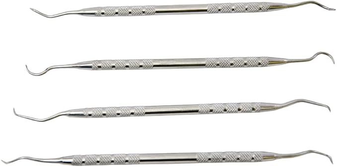 Tipton Cleaning Picks with Shaped Ends, 4 Pack, Polymer, Stainless Steel, for Cleaning, Maintenance, and Gunsmithing