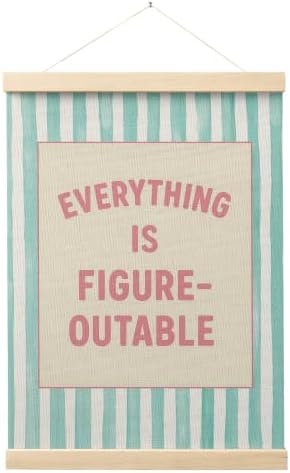 FGFK Everything Is Figureoutable Inspirational Wall Art Poster Hanger Frame