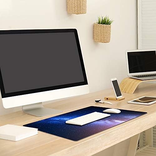 QiyI PU Leather Large Mouse Pad, Office Decor, 31.5" x 15.7", Starry Sky