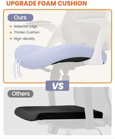 NEO CHAIR Office Chair with Adjustable Ergonomic Lumbar Headrest, Purple