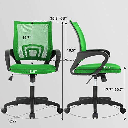 BestOffice Ergonomic Office Chair | Mid-Back Swivel Desk Chair | Green