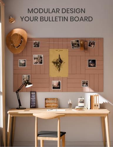 Fluxynara 36" x 24" Large Felt Bulletin Board, Terracotta