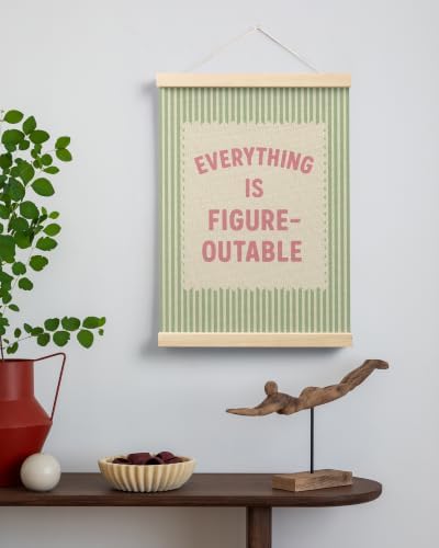 FGFK Everything Is Figureoutable Inspirational Wall Art Poster Hanger Frame