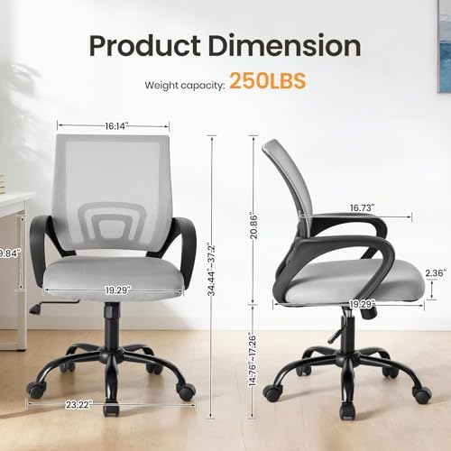 OLIXIS Office Desk Chair, Ergonomic Home Mesh Chair, Lumbar Support