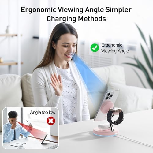 3 in 1 MagSafe Wireless Charger Stand for iPhone Apple Watch AirPods