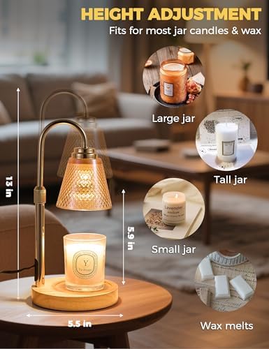 Candle Warmer Lamp with Timer Home Decor Birthday Gifts for Women Mom Her