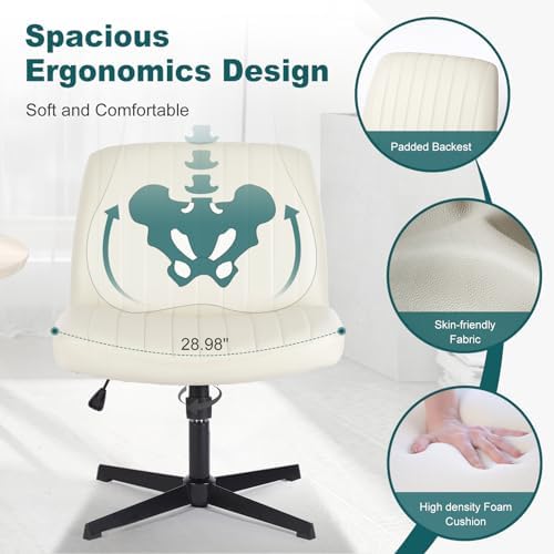 OLIXIS Criss Cross Chair, Vanity Chair, Home Office Desk