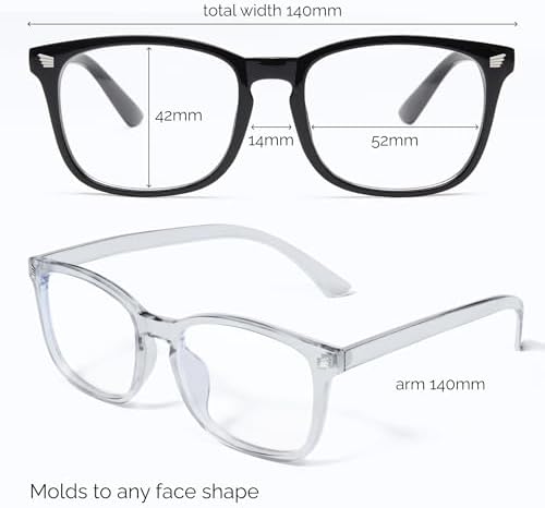 livho High Tech Blue Light Glasses - Advanced Blue Light Blocking Computer Glasses - Screen Fatigue & UV Protection