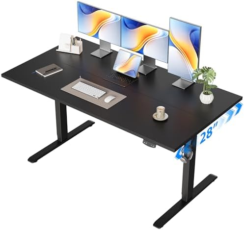 Agilestic 55 * 28 Inch Height Adjustable Electric Standing Desk, Black