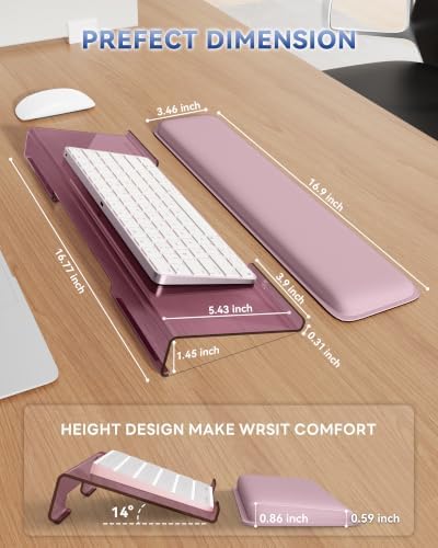 Laborio Computer Keyboard Wrist Rest, Keyboard Riser Stand for Desktop
