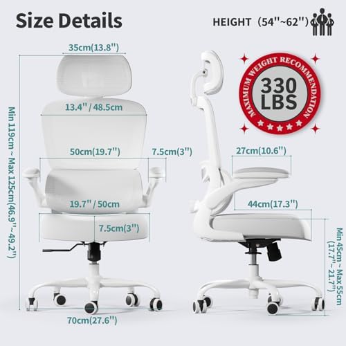 TRALT Office Chair Ergonomic Desk Chair - Gaming Chair with Lumbar Support