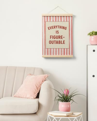FGFK Everything Is Figureoutable Inspirational Wall Art Poster Hanger Frame