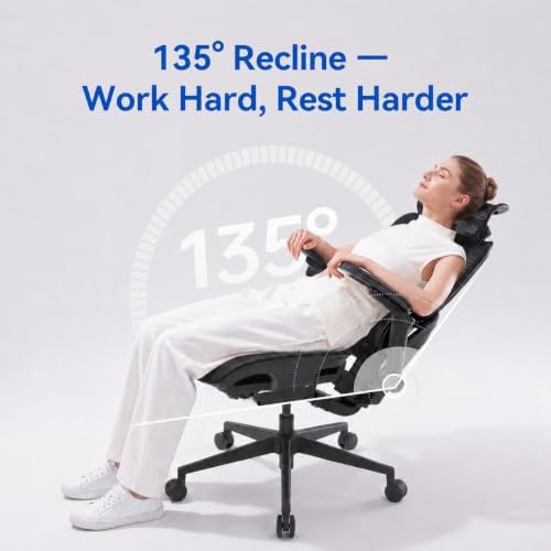 SIHOO B300 Pro Ergonomic Office Chair, Adaptive Lumbar Support, Black