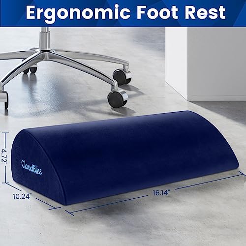 Foot Rest for Under Desk at Work, Foot Stool for Office, Footrest, Blue