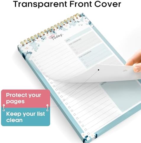 Taja To Do List Notepad, Undated Daily Planner for Work and Goal Setting