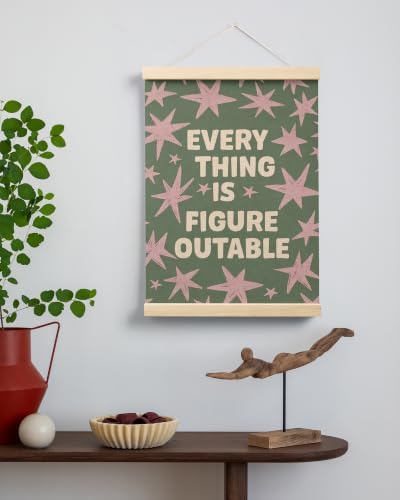 FGFK Everything Is Figureoutable Inspirational Wall Art Poster Hanger Frame