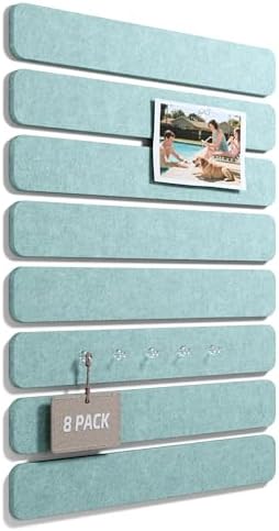 Fluxynara 13" x 2" Felt Wall Panels, Teal Blue