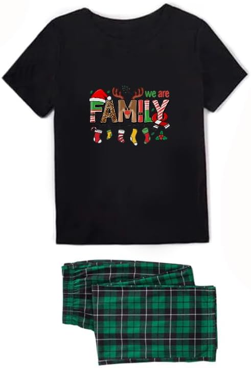 Family Christmas Pajamas Matching Sets Holiday Xmas Party Family Sleepwear Set Jammies for Couples
