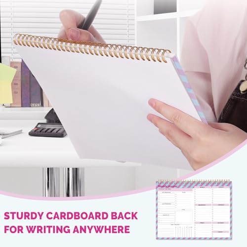 Thboxes Weekly Desk Planner, 8.5x11In To Do List Notepad, 52 Sheets, Plaid