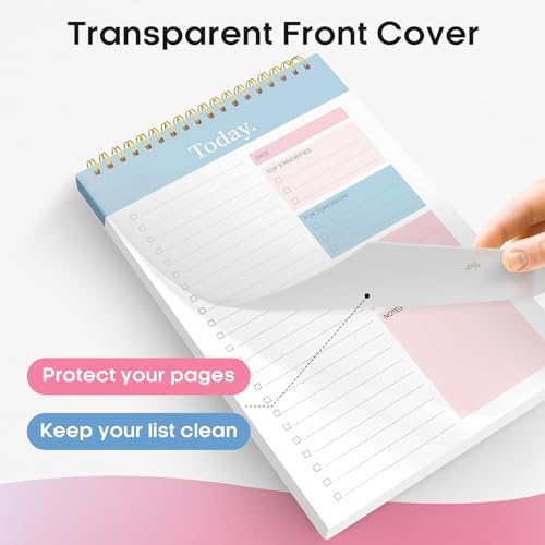 Taja To Do List Notepad, Undated Daily Planner for Work and Goal Setting