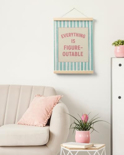 FGFK Everything Is Figureoutable Inspirational Wall Art Poster Hanger Frame