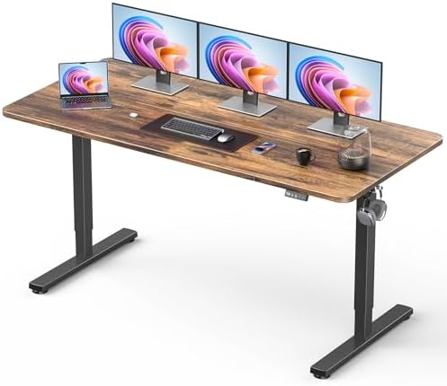 63" Large Electric Standing Desk Adjustable Height for Home Office