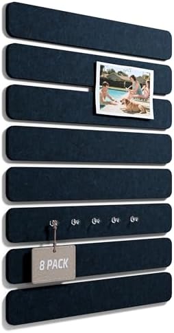Fluxynara 13" x 2" Felt Wall Panels, Midnight Blue