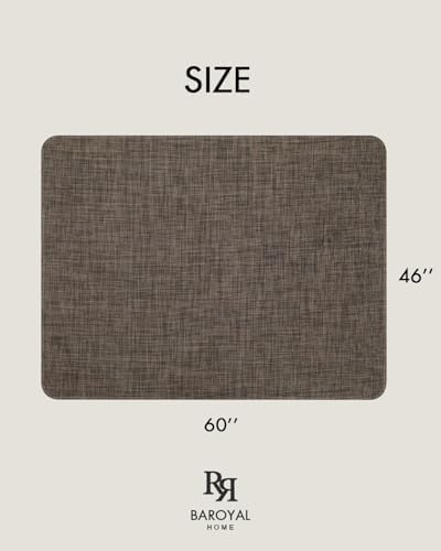 BARoyal Office Chair Mat for Hardwood Floor Under Desk Computer Rolling Chair Mat for Wood/Tile Floor Non-Slip Heavy Duty Desk Rug PVC Plastic Hard Floor Protector 46"x 60" (Dark Walnut)