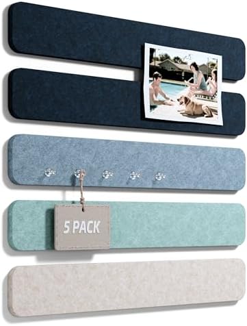 Fluxynara 13" x 2" Felt Wall Panels, Ocean Gradient